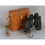 A pair of Vasper “fieldmaster” 7 x 50mm field glasses (no. 31931), with case.