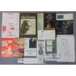 Various vintage theatre & jazz music programmes, tickets & ephemera, some autographed.