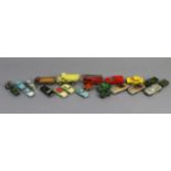 Twenty-one various die-cast scale models by Corgi, Dinky, & others, all unboxed.