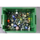 A collection of assorted marbles.