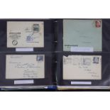 An interesting collection of postal covers, postcards, etc., in two ring-binder albums, the first co