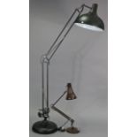 An anglepoise desk lamp; & a similar standard lamp.