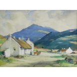 FRANK SHERWIN (1896-1985). “The Mourne Mountains, N. Ireland”. Signed lower right, watercolour: 12½”
