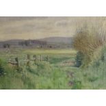 CHARLES HENRY HARRISON BORLEIGH (1869-1956). “Sussex Landscape”. Signed with initials lower let;