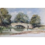 ENGLISH SCHOOL, 19th century. A watercolour study of the Grove Bridge, Grand Union Canal, Watford,