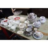 Various items of decorative china, pottery, & glassware, part w.a.f.