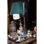 A Durst “C35” photograph enlarger; together with various tools; a mantel clock; & sundry other