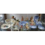 Two Beswick Beatrix Potter character figures; six Pendelfin rabbit character figures; four bird