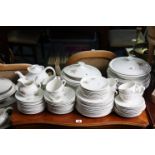 Approximately fifty items of Royal Doulton “Tumbling Leaves” dinner & teaware.