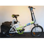 An Elife power assisted bicycle (model 300 natural), with battery charger. (Please note that we have