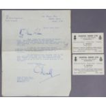 ANOTHER 1950’s LETTER from DONALD CAMPBELL to ADAM REDPATH, autographed by DONALD CAMPBELL & dated