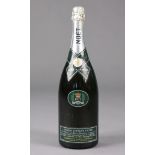 A magnum bottle of Moet et Chandon Silver Jubilee Cuvee 1977, with contents.