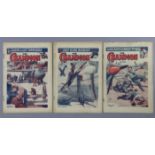 Three editions of "The Champion & Triumph" comic, July & August 1943, & August 1944, Vol. 44, Nos