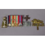 A group of WWII dress miniatures (War medal, 1939-45 Star, Africa Star, & Italy Star); a