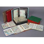 A large collection of GB stamps, mint & used, pre & post decimal, in fifteen stock-books/albums; &
