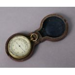 An early 20th century compensated pocket barometer by Short & Mason Ltd of London, in brass-finish