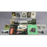 Thirty-nine various vintage postcards & photographs – transport, militaria, etc; one volume “Bristol