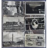 A collection of assorted postcards, early-late 20th century, contained in six albums; & two