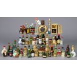 Approximately fifty various spirit miniatures, most with contents