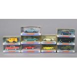 A collection of approximately forty various die-cast scale model vehicles, all in original window