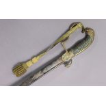 A Saxon Infantry officer’s dress sword manufactured by Eisenhauer, retailed by Geissler & Hast of Dr