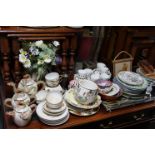 Various items of decorative china, pottery, metalware, etc., part w.a.f.