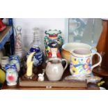 Various items of decorative china, pottery, & glassware, part w.a.f.