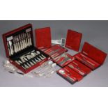 A Viners fifty-eight piece canteen of stainless steel flatware & cutlery for eight persons, &