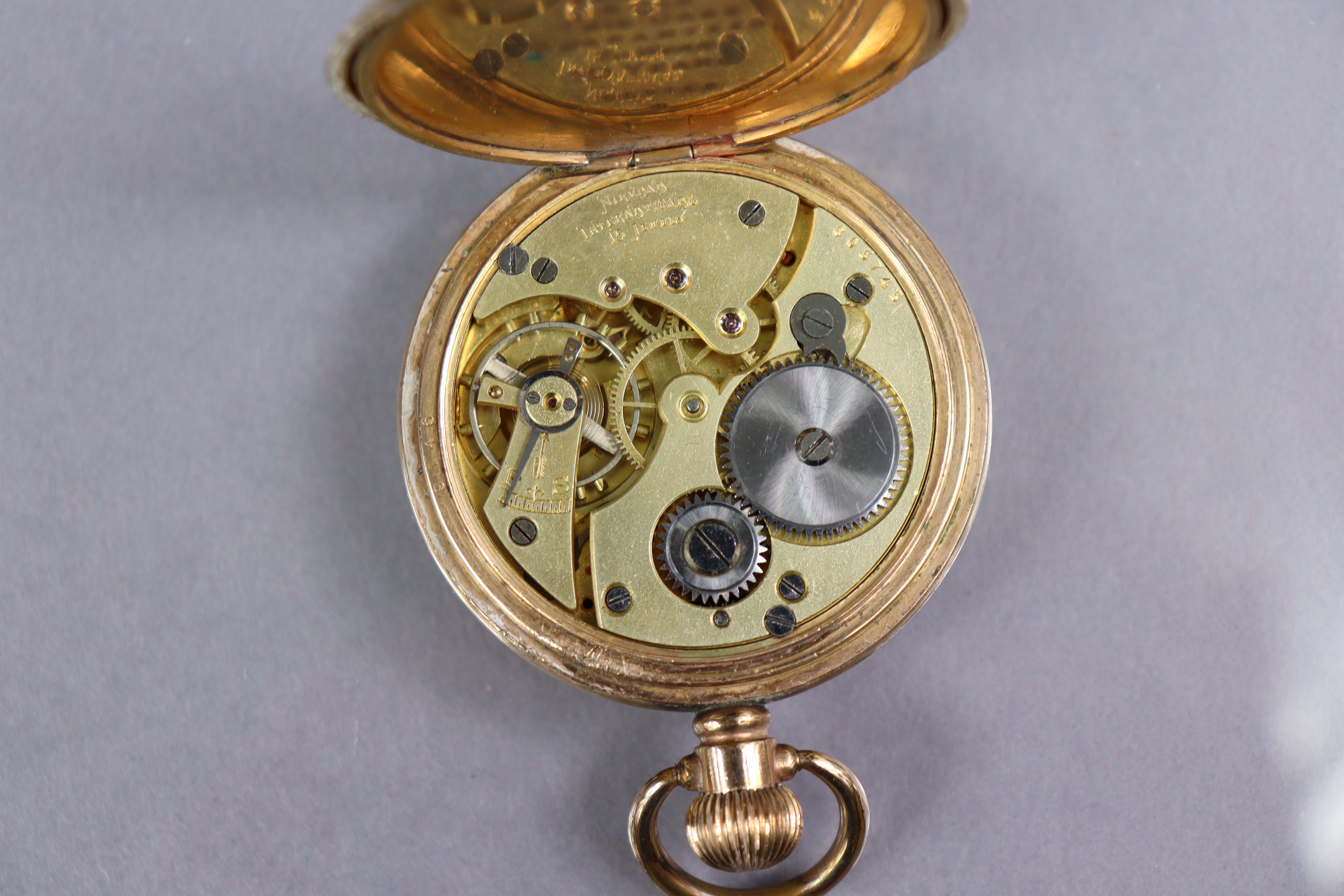 A Victorian silver open-face pocket watch, the white enamel dial inscribed in red: “W.E.Watts & Co., - Image 8 of 9