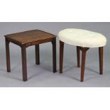 A Georgian mahogany occasional table with moulded edge to the rectangular top, on square chamfered &