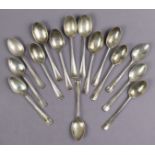 A set of six George V silver Hanoverian coffee spoons, Sheffield 1931 by E.Viner; five Hanoverian