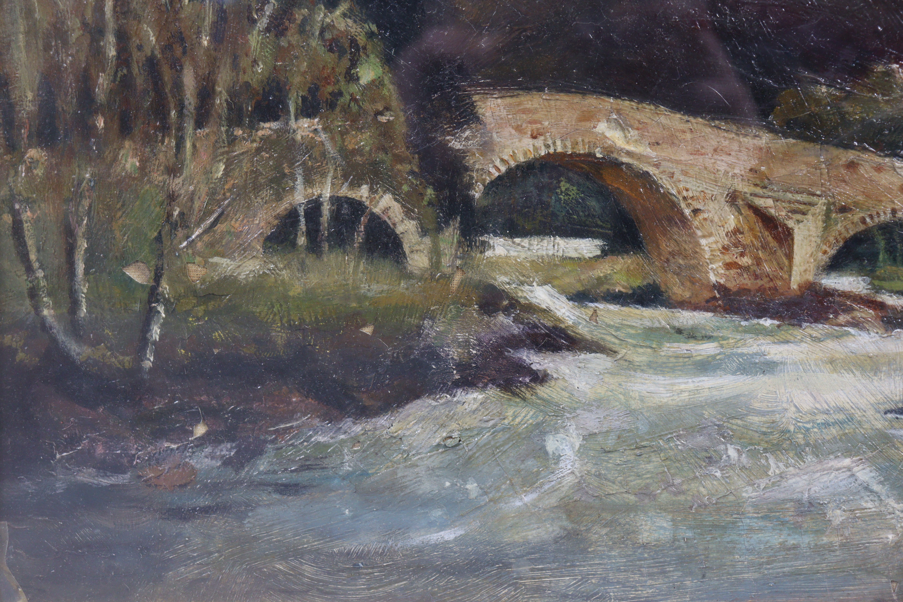 Style of SAMUEL JOHN PEPLOE (1871-1935) “Old Mar Bridge, Loch Nagor, Aberdeenshire”, unsigned, oil - Bild 4 aus 9