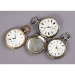 A Victorian silver open-face pocket watch, the white enamel dial inscribed in red: “W.E.Watts & Co.,