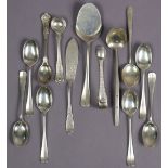 Six Elizabeth II silver Hanoverian rat-tail teaspoons, Sheffield 1953 with Coronation mark, retailed