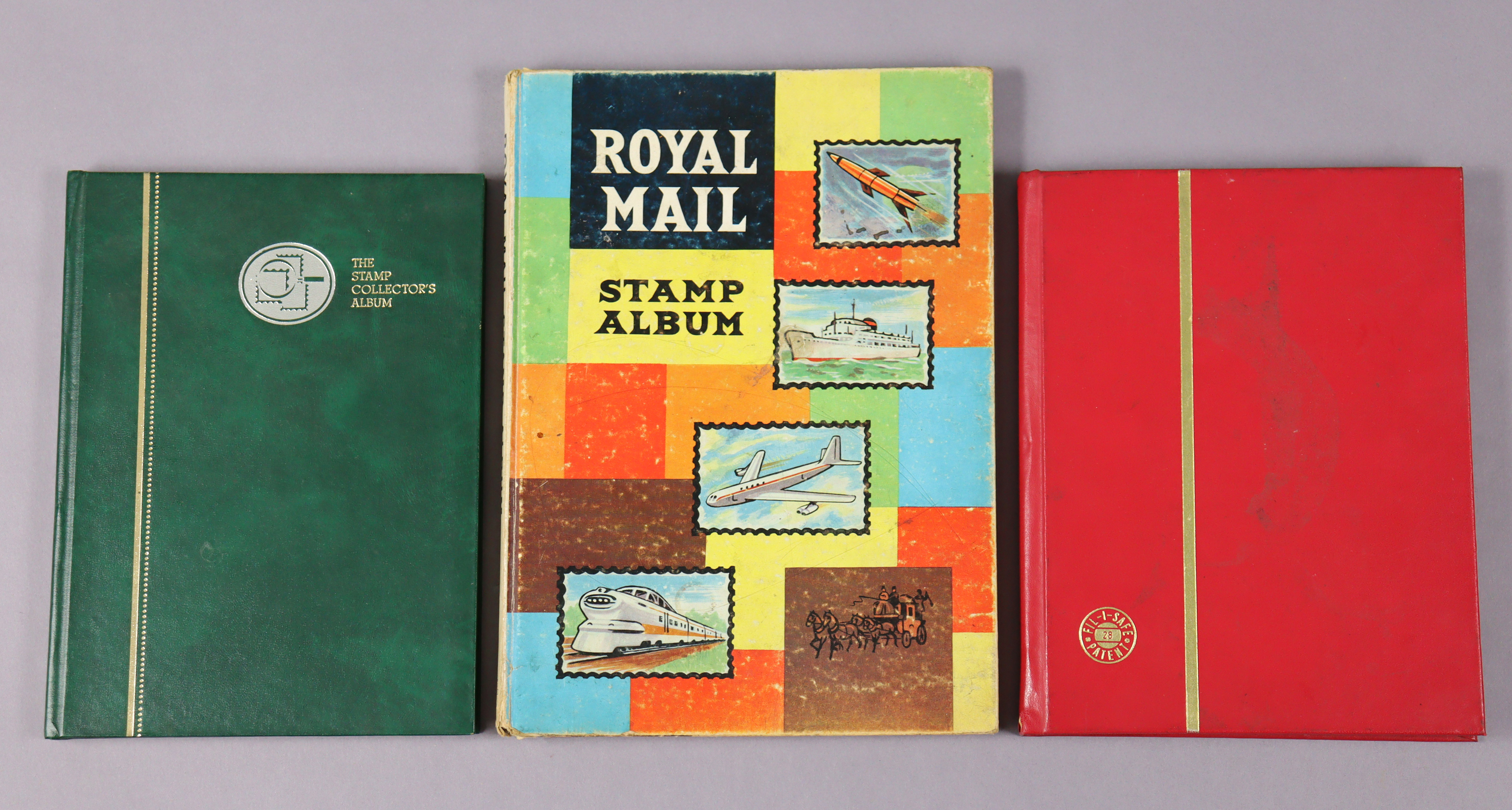 A small collection of GB & foreign stamps in 3 small albums.