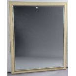 A large rectangular wall mirror in a cream finish frame, 44¾” x 36¾”, & another large rectangular