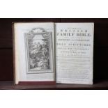 A late 18th century leather-bound “British Family Bible” by Paul Wright, published 1781.