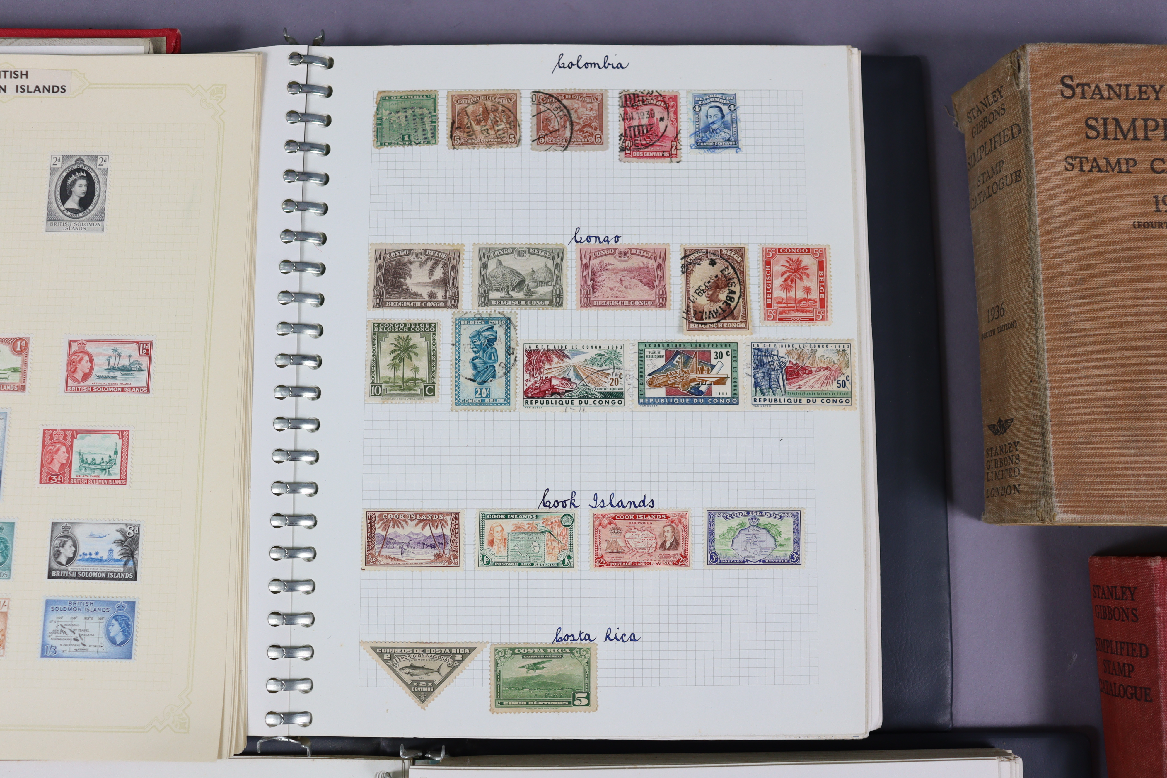 A collection of GB, Commonwealth, & foreign stamps, in 4 albums & a small stock-book; & two S.G. - Image 3 of 7