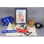 A collection of items relating to Punch & Judy; & a retro-style telephone.