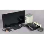 A Playstation 2 slimline games console, with controller and power cables, in working order, a Plays