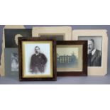 A 19th century portrait photograph of a gentleman by J. Rendell & Sons of London, in glazed frame, &