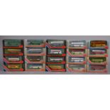 Twenty Gilbow Exclusive First Edition die-cast scale model coaches, each with window box.