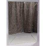 A Laura Ashley large frameless bevelled rectangular wall mirror, 47½” x 35½”.