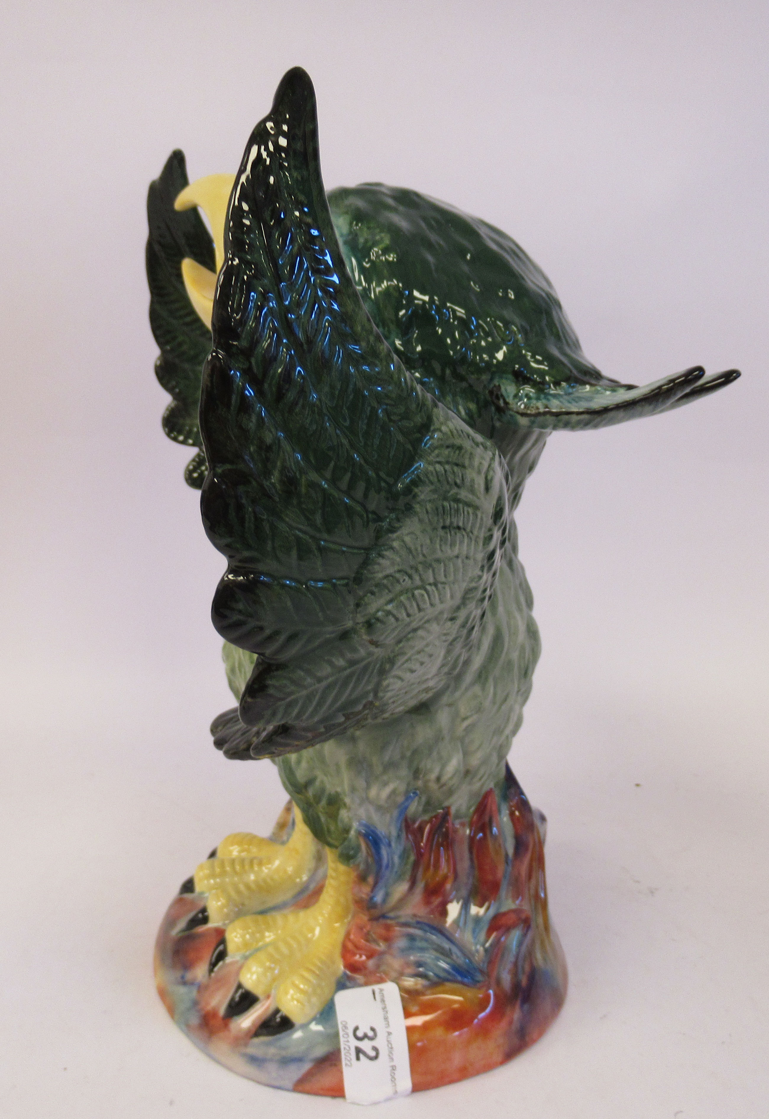 A Peggy Davis Ceramics, artist's original proof by Victoria Bourne, 'The Pheonix' a grotesque bird - Image 4 of 8