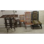 Small furniture: to include a late 19thC child's beech and elm framed chair