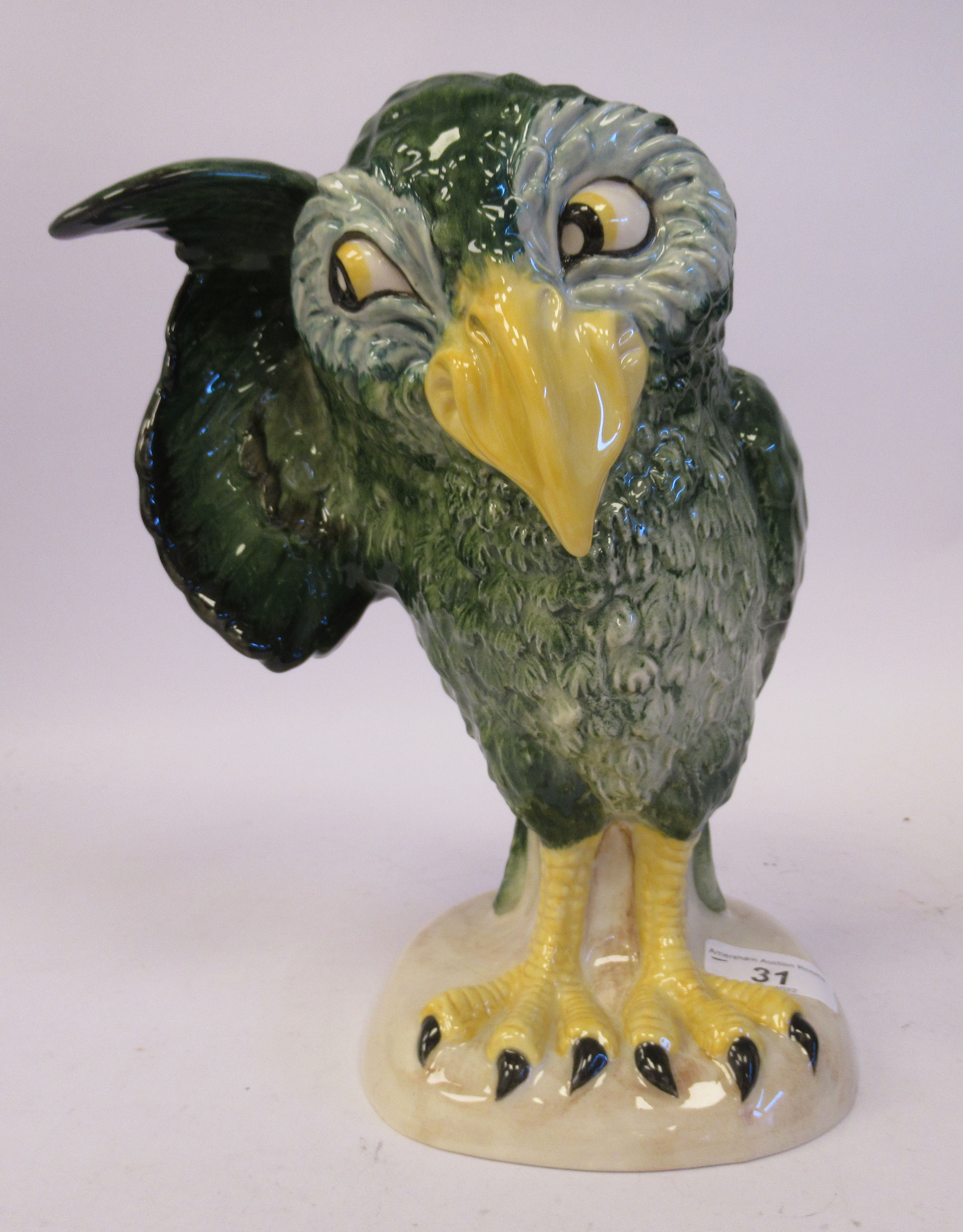 A Peggy Davis Ceramics, artist's original proof by Victoria Bourne, 'The Listener' a grotesque