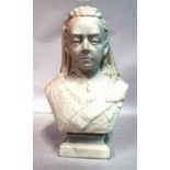 A Victorian Turner & Wood parian ware Jubilee bust, Queen Victorian  7"h