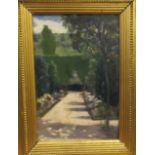 Late 19thC French School - 'A Garden in Caude**'  oil on canvas  bears an indistinct signature &