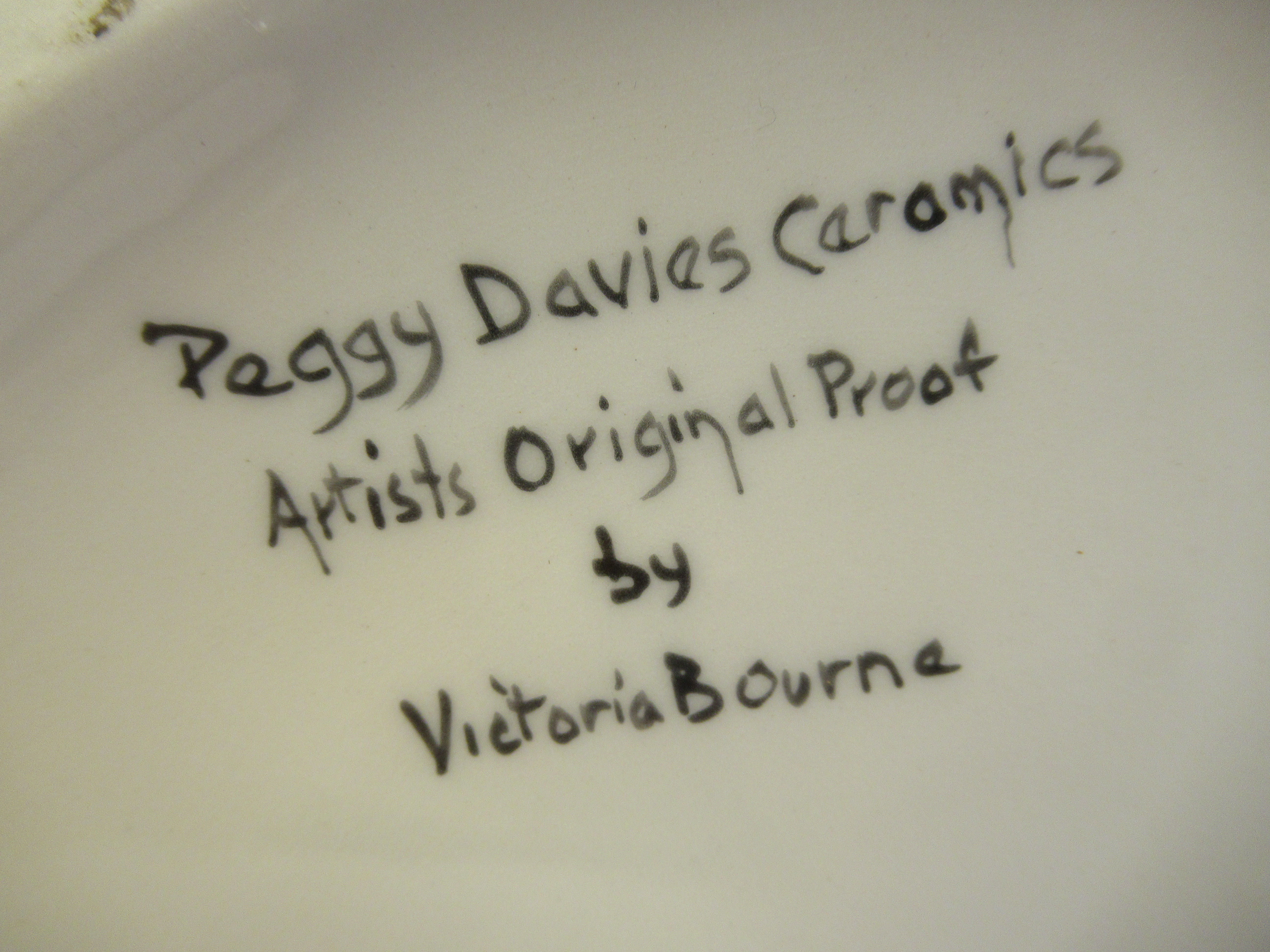 A Peggy Davis Ceramics, artist's original proof by Victoria Bourne, 'The Pheonix' a grotesque bird - Image 8 of 8