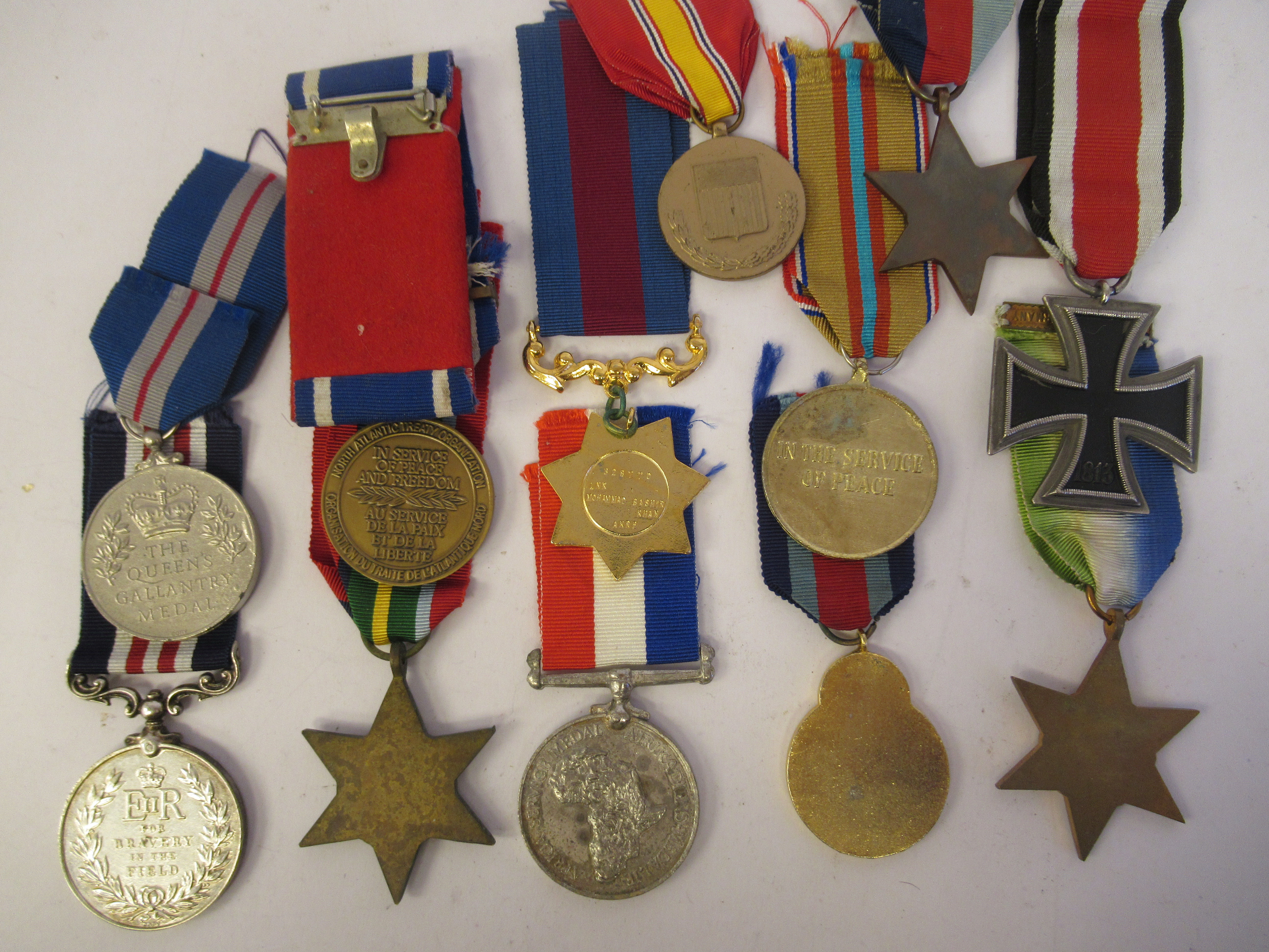 World War II and later medals and medallions: to include a German iron cross, on a ribbon and a - Image 2 of 2